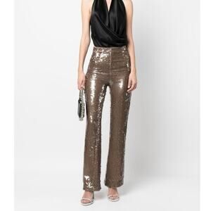 Sabina Musayev Flared Sequinned Trousers